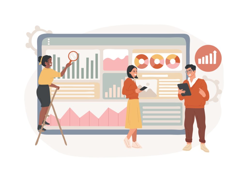 SEO-специалист анализирует данные о позициях сайта в выдаче